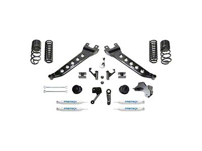 Fabtech 5-Inch Radius Arm Lift Kit with Coil Springs and Performance Shocks (19-24 4WD 6.7L RAM 2500 Crew Cab, Mega Cab, Excluding Power Wagon)