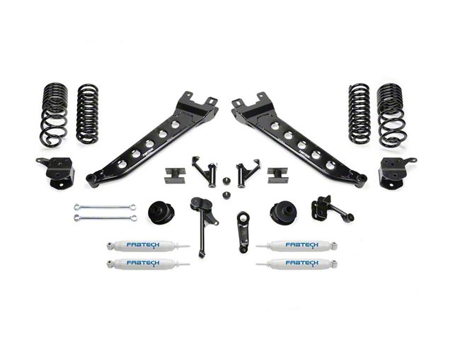 Fabtech 7-Inch Radius Arm Suspension Lift Kit with Coil Springs and Performance Shocks (14-18 4WD 6.7L RAM 2500, Excluding Power Wagon)