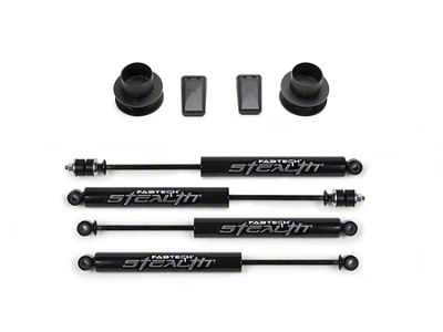 Fabtech 2.50-Inch Coil Spacer Suspension Lift Kit with Stealth Shocks (13-18 4WD RAM 3500 SRW)