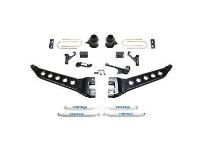 Fabtech 5-Inch Radius Arm Lift Kit with Coil Spacers and Performance Shocks (13-18 4WD RAM 3500 SRW w/o Air Ride)