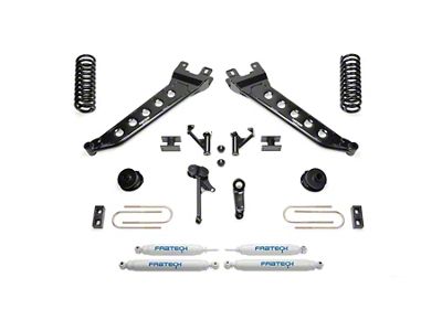 Fabtech 5-Inch Radius Arm Suspension Lift Kit with Coil Springs and Performance Shocks (13-18 4WD 6.7L RAM 3500 SRW w/o Air Ride)