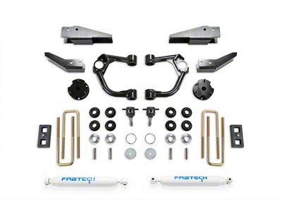 Fabtech 3.50-Inch Ball Joint Upper Control Arm Lift Kit with Performance Shocks and Intrusion Beam Kit (19-23 4WD Ranger SuperCrew)