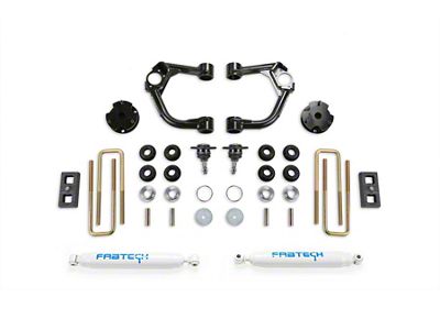 Fabtech 3.50-Inch Ball Joint Upper Control Arm Lift Kit with Performance Shocks (19-24 4WD Ranger SuperCrew, Excluding Raptor)