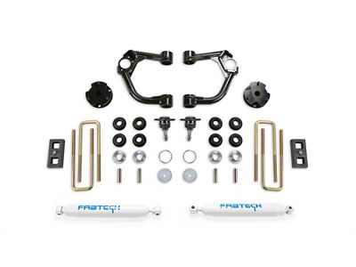 Fabtech 3.50-Inch Ball Joint Upper Control Arm Lift Kit with Performance Shocks (19-23 4WD Ranger SuperCrew)