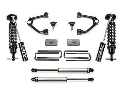 Fabtech 1.50-Inch Ball Joint Upper Control Arm Lift Kit with Dirt Logic Reservoir Coil-Overs and Dirt Logic Shocks (22-23 2.7L Sierra 1500 AT4)