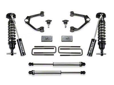 Fabtech 1.50-Inch Ball Joint Upper Control Arm Lift Kit with Dirt Logic Reservoir Coil-Overs and Dirt Logic Shocks (22-24 2.7L Sierra 1500 AT4)