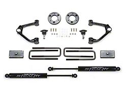 Fabtech 1.50-Inch Ball Joint Upper Control Arm Lift Kit with Stealth Shocks (19-24 Sierra 1500 AT4, Excluding Diesel)