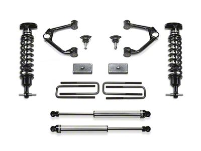 Fabtech 3-Inch Ball Joint Upper Control Arm Lift Kit with Dirt Logic Coil-Overs and Dirt Logic Shocks (22-24 2.7L Sierra 1500 Double Cab, Crew Cab, Excluding AT4 & Denali)