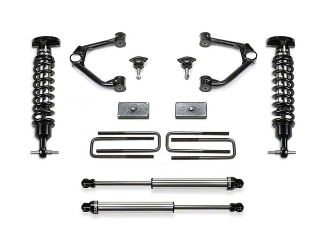 Fabtech 3-Inch Ball Joint Upper Control Arm Lift Kit with Dirt Logic 2.5 Coil-Overs and Dirt Logic 2.25 Shocks (19-24 Sierra 1500 Double Cab, Crew Cab, Excluding AT4 & Denali)