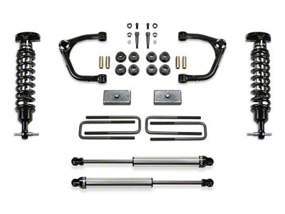 Fabtech 3-Inch Uniball Upper Control Arm Lift Kit with Dirt Logic 2.5 Coil-Overs and Dirt Logic 2.25 Shocks (20-25 3.0L Duramax Sierra 1500 Double Cab, Crew Cab, Excluding AT4 & Denali)