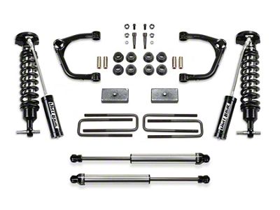 Fabtech 3-Inch Uniball Upper Control Arm Lift Kit with Dirt Logic 2.5 Reservoir Coil-Overs and Dirt Logic 2.25 Shocks (19-24 Sierra 1500 Double Cab, Crew Cab, Excluding AT4, Denali & Diesel)