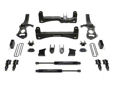 Fabtech 6-Inch Basic Suspension Lift Kit with Stealth Shocks (19-24 2WD Sierra 1500 Crew Cab w/ 5.80-Foot Short Box, Excluding AT4 & Denali)