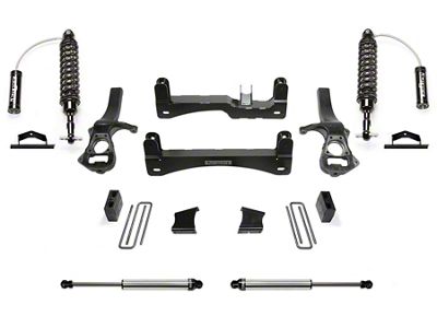 Fabtech 6-Inch Performance Suspension Lift Kit with Dirt Logic Reservoir Coil-Overs and Dirt Logic Shocks (22-25 2.7L Sierra 1500 Double Cab, Crew Cab, Excluding AT4 & Denali)