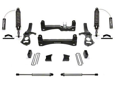 Fabtech 6-Inch Performance Suspension Lift Kit with Dirt Logic Reservoir Coil-Overs and Dirt Logic Shocks (22-24 2.7L Sierra 1500 Double Cab, Crew Cab, Excluding AT4 & Denali)