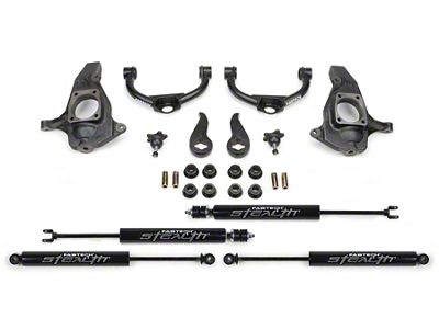 Fabtech 3.50-Inch Ball Joint Upper Control Arm Suspension Lift Kit with Stealth Shocks (11-19 Sierra 2500 HD Double Cab, Crew Cab)