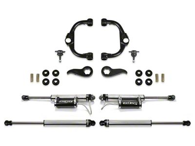 Fabtech 3.50-Inch Ball Joint Upper Control Arm Suspension Lift Kit with Front Dirt Logic 2.25 Reservoir Shocks and Rear Dirt Logic 2.25 Shocks (20-24 Sierra 2500 HD Double Cab, Crew Cab)