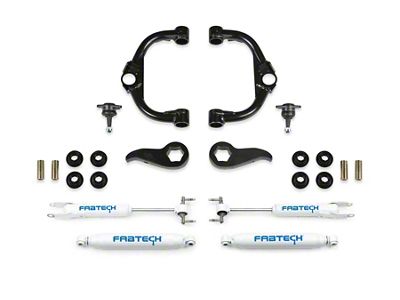 Fabtech 3.50-Inch Ball Joint Upper Control Arm Suspension Lift Kit with Performance Shocks (20-24 4WD Sierra 2500 HD Double Cab, Crew Cab)