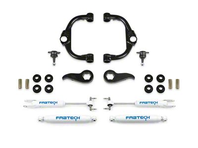 Fabtech 3.50-Inch Ball Joint Upper Control Arm Suspension Lift Kit with Performance Shocks (20-24 Sierra 2500 HD Double Cab, Crew Cab)