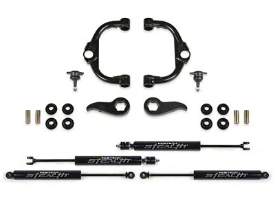 Fabtech 3.50-Inch Ball Joint Upper Control Arm Suspension Lift Kit with Stealth Shocks (20-25 4WD Sierra 2500 HD Double Cab, Crew Cab)
