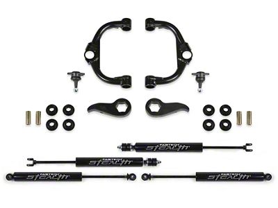 Fabtech 3.50-Inch Ball Joint Upper Control Arm Suspension Lift Kit with Stealth Shocks (20-24 4WD Sierra 2500 HD Double Cab, Crew Cab)