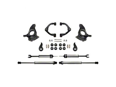 Fabtech 3.50-Inch Uniball Joint Upper Control Arm Lift Kit with Dirt Logic Shocks (11-19 Sierra 2500 HD Extended/Double Cab, Crew Cab)