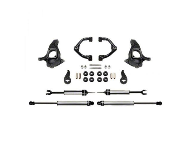 Fabtech 3.50-Inch Uniball Joint Upper Control Arm Lift Kit with Dirt Logic Shocks (11-19 Sierra 2500 HD Extended/Double Cab, Crew Cab)