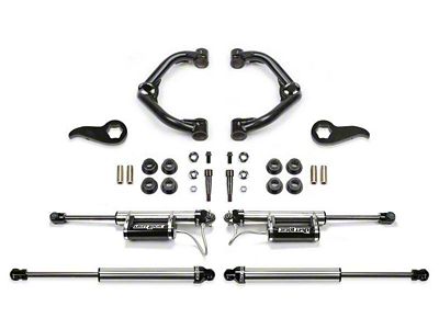 Fabtech 3.50-Inch Uniball Upper Control Arm Suspension Lift Kit with Dirt Logic 2.25 Reservoir Shocks (20-24 Sierra 2500 HD Double Cab, Crew Cab)