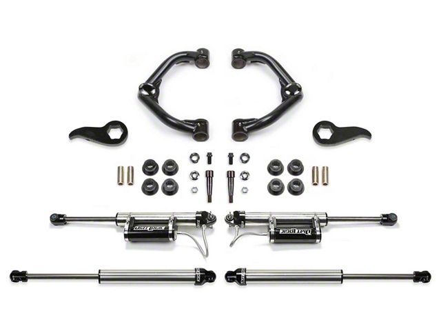 Fabtech 3.50-Inch Uniball Upper Control Arm Suspension Lift Kit with Dirt Logic Reservoir Shocks (20-24 4WD Sierra 2500 HD Double Cab, Crew Cab)