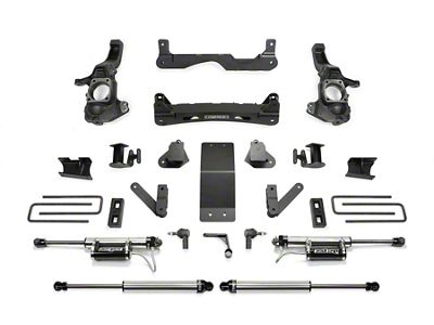 Fabtech 4-Inch Suspension Lift Kit with Front Dirt Logic 2.25 Reservoir Coil-Overs and Rear Dirt Logic 2.25 Shocks (20-24 4WD Sierra 2500 HD Double Cab, Crew Cab)