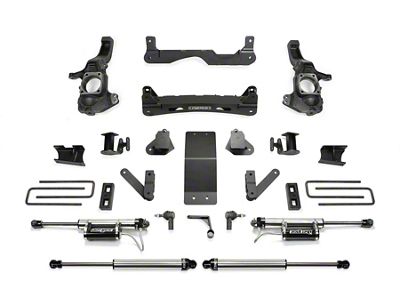 Fabtech 4-Inch Suspension Lift Kit with Front Dirt Logic 2.25 Reservoir Coil-Overs and Rear Dirt Logic 2.25 Shocks (20-25 4WD Sierra 2500 HD Double Cab, Crew Cab)