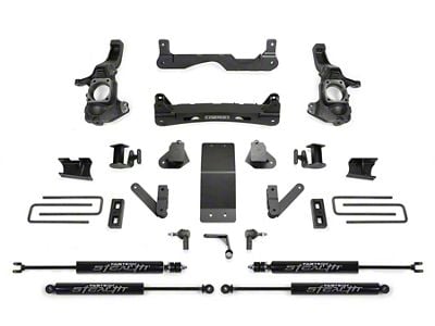 Fabtech 4-Inch Suspension Lift Kit with Stealth Shocks (20-24 4WD Sierra 2500 HD Double Cab, Crew Cab)
