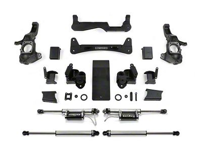 Fabtech 6-Inch Raised Torsion Suspension Lift Kit with Front Dirt Logic 2.25 Reservoir Shocks and Rear Dirt Logic 2.25 Shocks (20-24 4WD 6.6L Duramax Sierra 2500 HD Double Cab, Crew Cab)