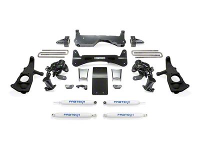 Fabtech 6-Inch Raised Torsion Suspension Lift Kit with Performance Shocks (11-19 Sierra 2500 HD Extended/Double Cab, Crew Cab)