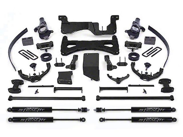 Fabtech 8-Inch Performance Suspension Lift Kit with Stealth Shocks (07-08 Sierra 2500 HD)