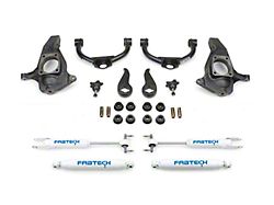 Fabtech 3.50-Inch Ball Joint Upper Control Arm Suspension Lift Kit with Performance Shocks (11-19 Sierra 3500 HD Double Cab, Crew Cab)