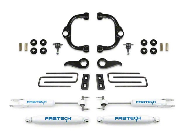 Fabtech 3.50-Inch Ball Joint Upper Control Arm Suspension Lift Kit with Performance Shocks (20-24 4WD Sierra 3500 HD Double Cab, Crew Cab)