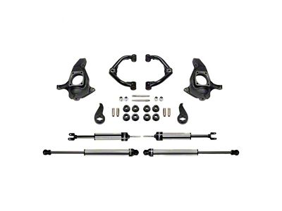 Fabtech 3.50-Inch Uniball Joint Upper Control Arm Lift Kit with Dirt Logic Shocks (11-19 Sierra 3500 HD Extended/Double Cab, Crew Cab)