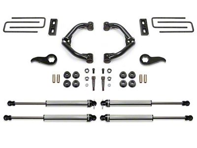 Fabtech 3.50-Inch Uniball Upper Control Arm Suspension Lift Kit with Dirt Logic Shocks (20-24 4WD Sierra 3500 HD Double Cab, Crew Cab)