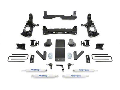 Fabtech 4-Inch Basic Suspension Lift Kit with Performance Shocks (11-19 Sierra 3500 HD Extended/Double Cab, Crew Cab)