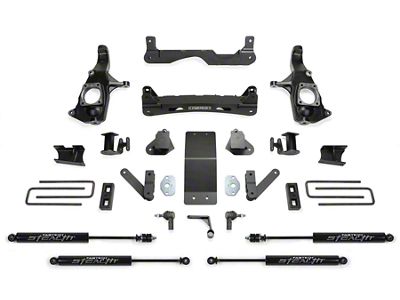 Fabtech 4-Inch Basic Suspension Lift Kit with Stealth Shocks (11-19 Sierra 3500 HD Extended/Double Cab, Crew Cab)