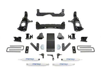 Fabtech 4-Inch Performance Suspension Lift Kit with Performance Shocks (11-19 Sierra 3500 HD Extended/Double Cab, Crew Cab)