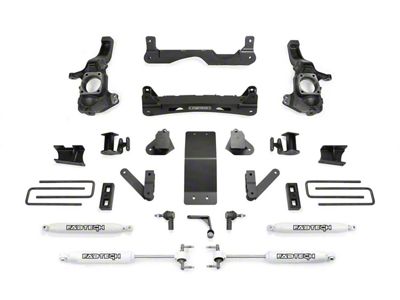 Fabtech 4-Inch Suspension Lift Kit with Performance Shocks (20-25 4WD Sierra 3500 HD Double Cab, Crew Cab)