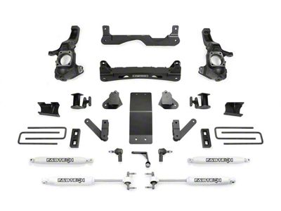 Fabtech 4-Inch Suspension Lift Kit with Performance Shocks (20-24 4WD Sierra 3500 HD Double Cab, Crew Cab)