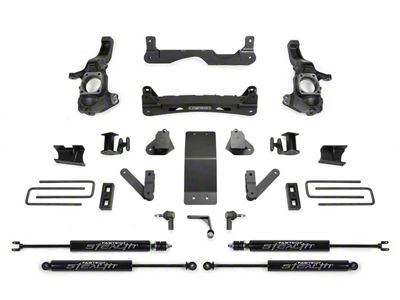 Fabtech 4-Inch Suspension Lift Kit with Stealth Shocks (20-25 4WD Sierra 3500 HD Double Cab, Crew Cab)