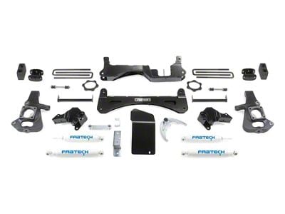 Fabtech 6-Inch Raised Torsion Suspension Lift Kit with Performance Shocks (07-10 Sierra 3500 HD)