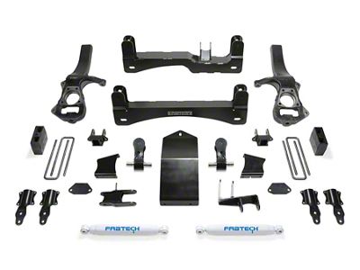 Fabtech 4-Inch Basic Suspension Lift Kit with Performance Shocks (19-25 Silverado 1500 Trail Boss, Excluding Diesel)