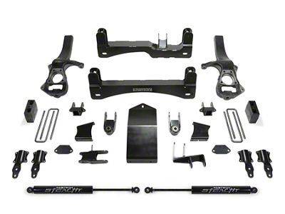 Fabtech 6-Inch Basic Suspension Lift Kit with Rear Stealth Shocks (19-25 4WD Silverado 1500 Crew Cab w/ 5.80-Foot Short Box, Excluding Trail Boss)