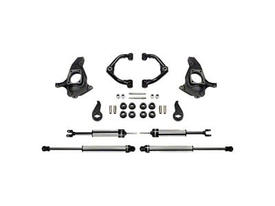 Fabtech 3.50-Inch Uniball Joint Upper Control Arm Lift Kit with Dirt Logic Shocks (11-19 Silverado 2500 HD Extended/Double Cab, Crew Cab)