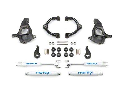 Fabtech 3.50-Inch Uniball Upper Control Arm Suspension Lift Kit with Performance Shocks (11-19 Silverado 2500 HD Double Cab, Crew Cab)