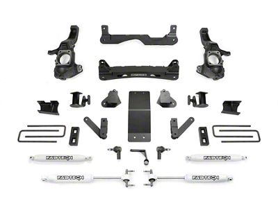Fabtech 4-Inch Suspension Lift Kit with Performance Shocks (20-25 4WD Silverado 2500 HD Double Cab, Crew Cab)